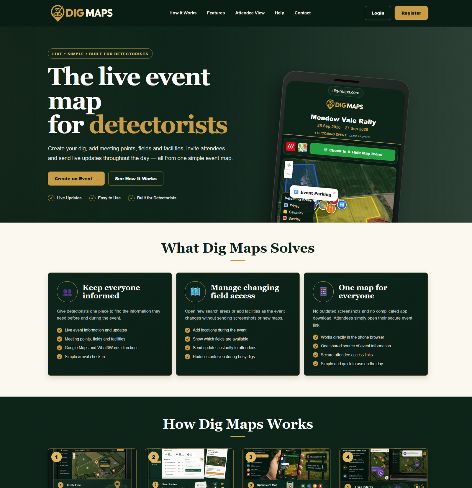Dig Maps website